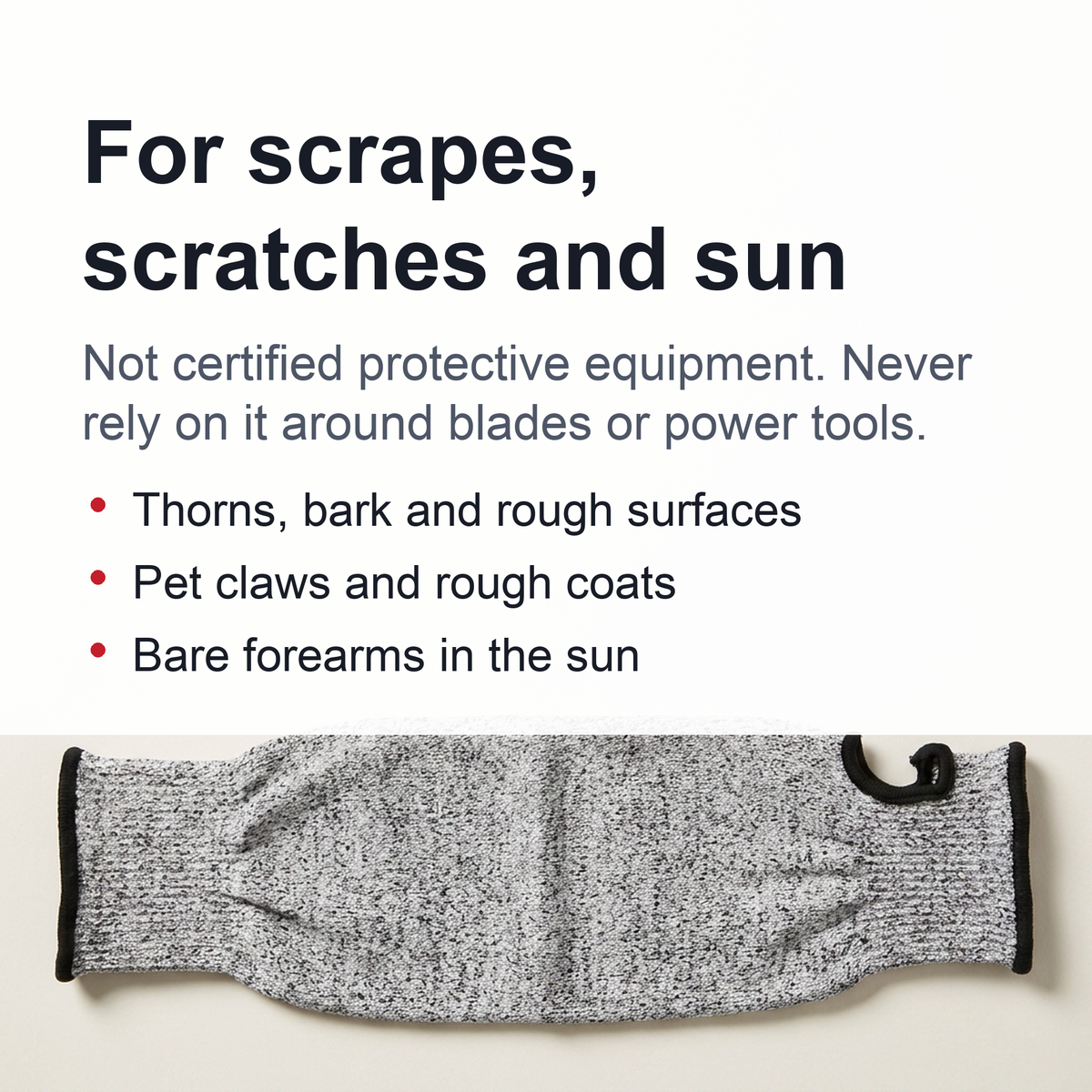 Protective Arm Sleeve - Level 5 Protection Cut Resistant Sleeves with Thumb Hole