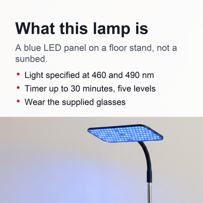 Home Tanning Lamp – Year-Round Natural Glow with Adjustable Timer, Portable Sunlight Therapy for Face and Body Tan at Home