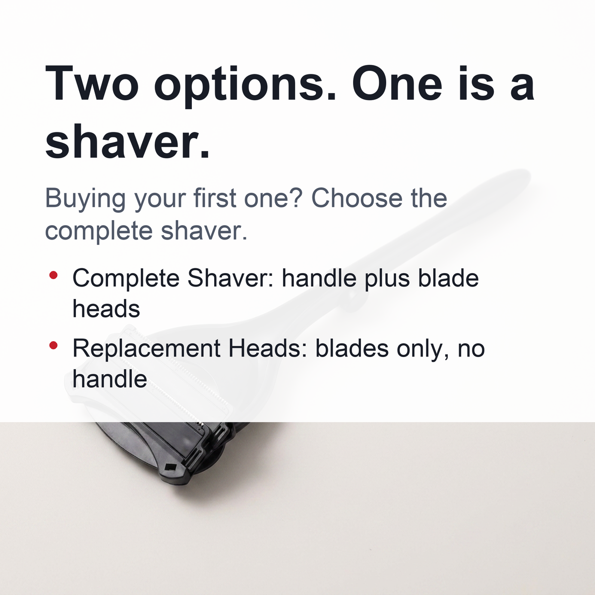 Men's Back Shaver, Two Head Blade, Easy Grip & Retractable Handle