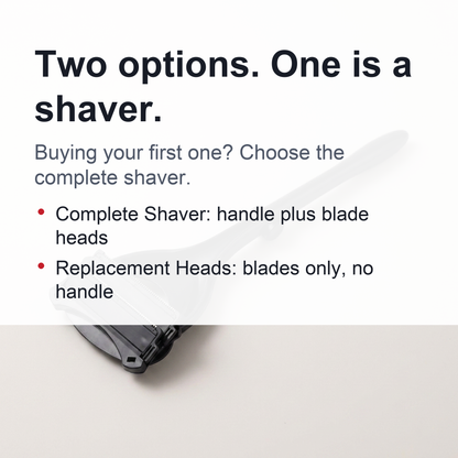 Men's Back Shaver, Two Head Blade, Easy Grip & Retractable Handle
