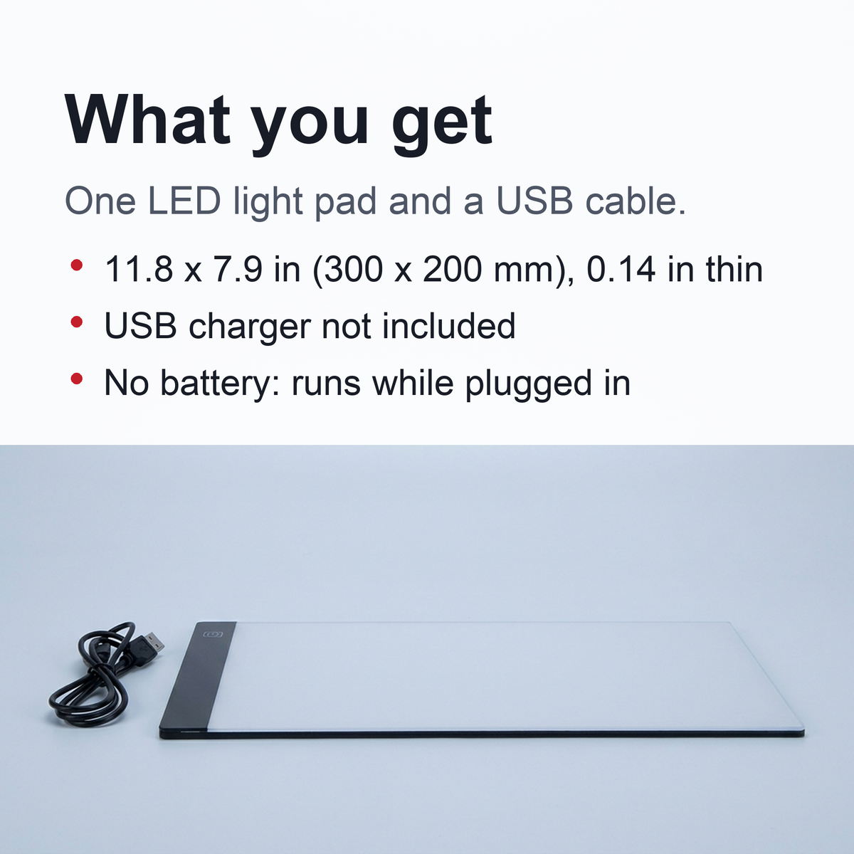 A4 LED Acrylic Drawing Board - Ultra Thin Dimmable Tracing Light Box