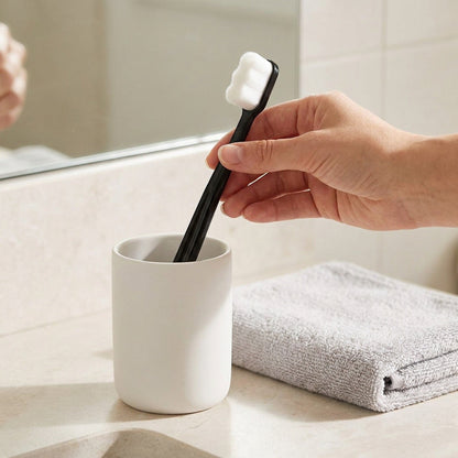 Extra-Soft Manual Toothbrush - Dense Ultra-Fine Bristles, Wide Wavy Head