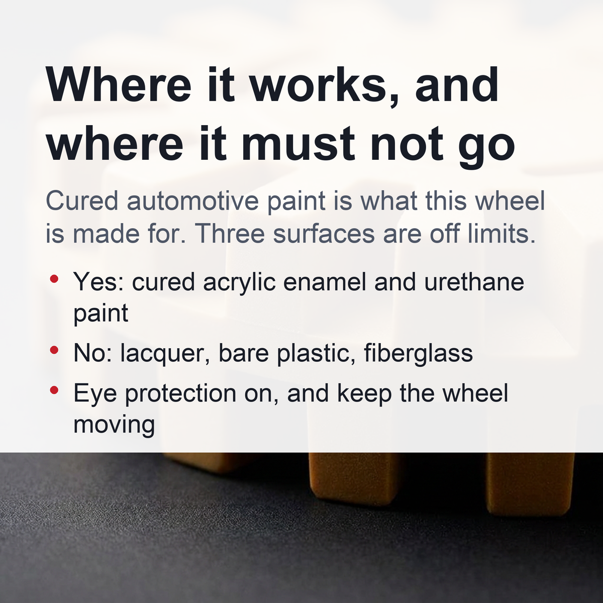 Decal Remover Wheel Tool - Rubber Eraser Wheel with Drill Arbor for Vinyl, Pinstripes & Adhesive