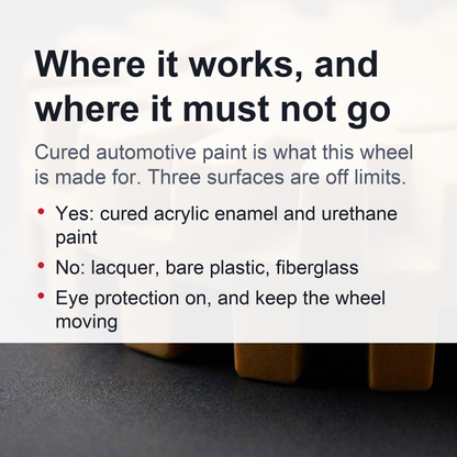Decal Remover Wheel Tool - Rubber Eraser Wheel with Drill Arbor for Vinyl, Pinstripes & Adhesive