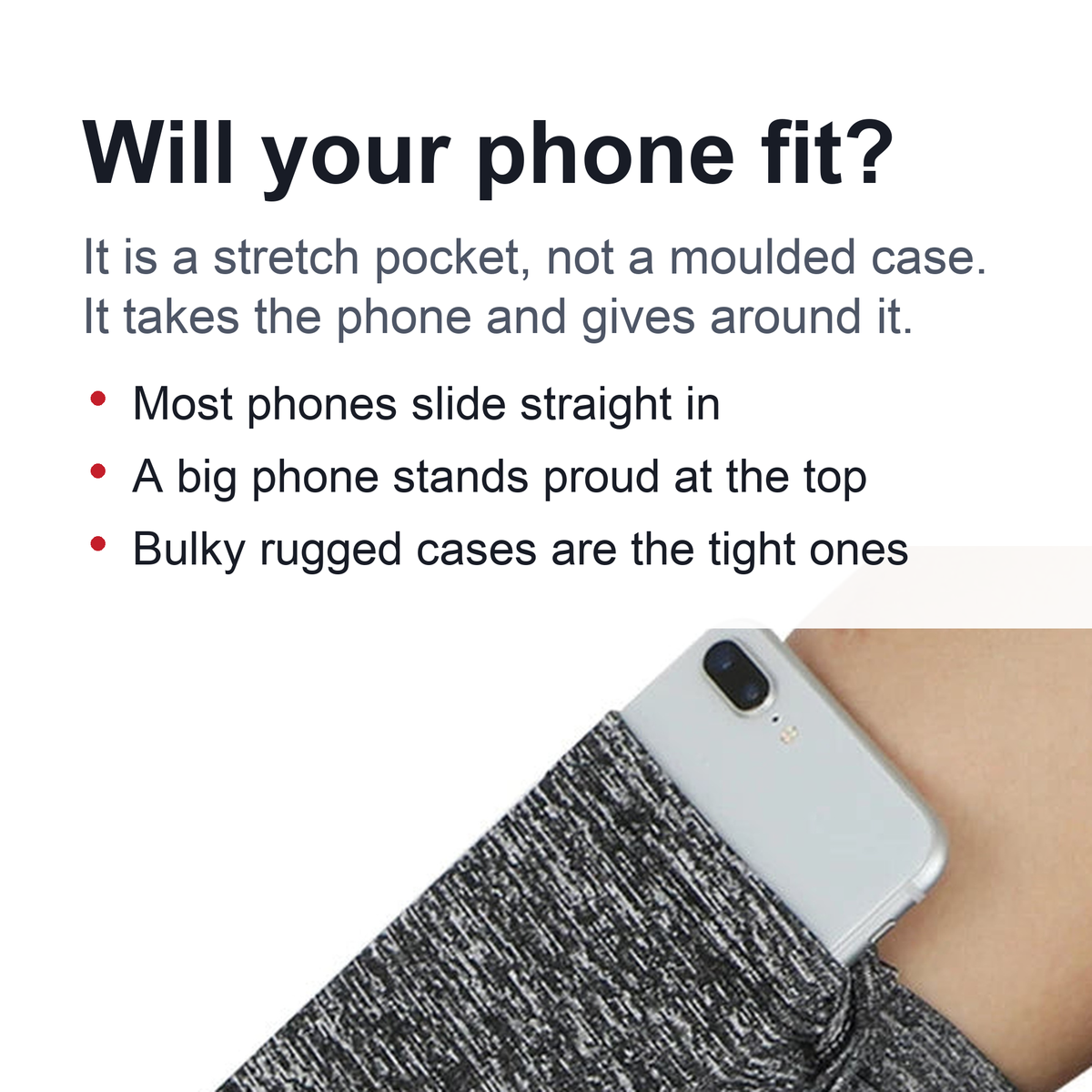 Running Arm Phone Bag – Unisex Sports Armband with High Elastic Fabric for Jogging, Gym, Workouts & On-the-Go Device Protection