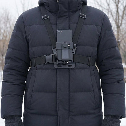 Mobile Phone Chest Mount Harness Strap Holder, Head Mount, Chest Mount