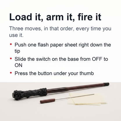 Fire Wand That Shoots Fire - Cosplay Electronic Fire Flasher, Magic Wands Tricks, Flame Lighter Device, Magicians Props