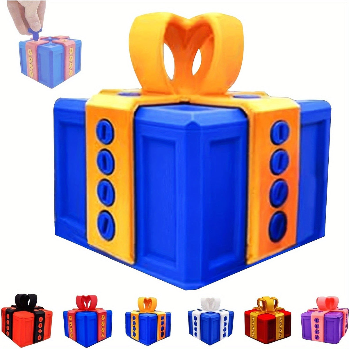 Funny Prank Screw Gift Box – 3D Printed Money Box for Cash or Card Gifts, Blue 3.15” Novelty Surprise Container