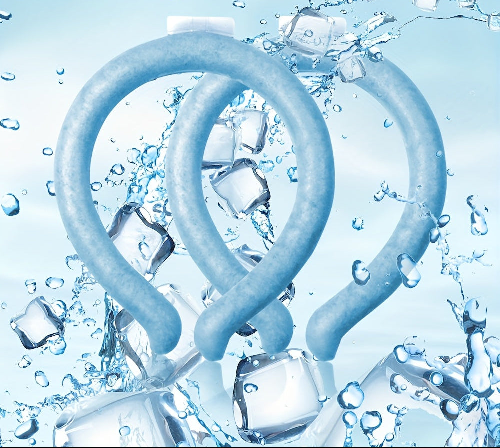 Reusable Neck Cooling Tube Set – Wearable Ice Neck Ring Cooling Wrap Freezing Below 28°C for Hot Weather Relief