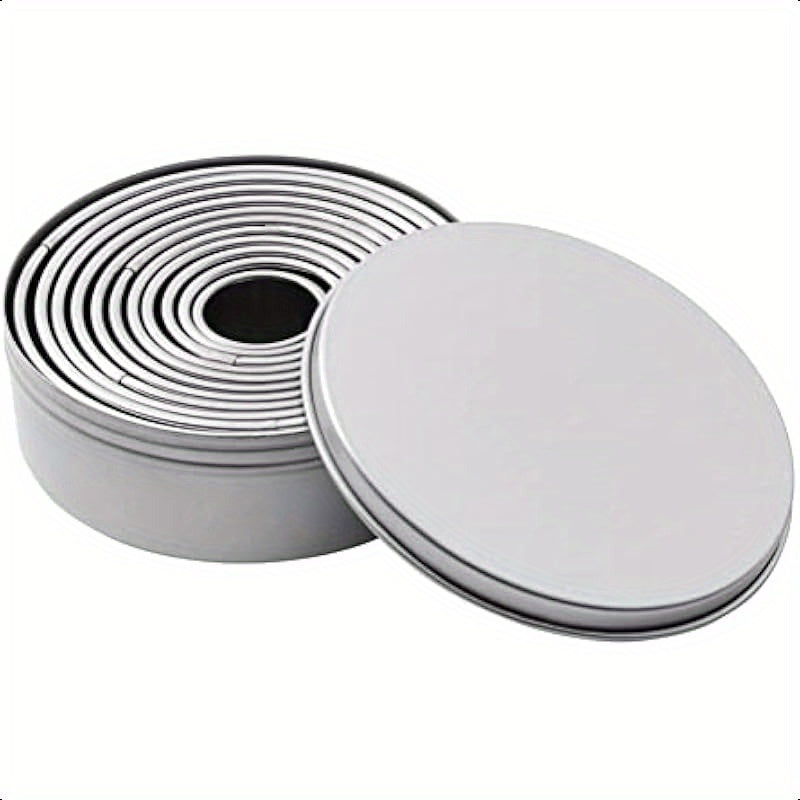 Stainless Steel Round Cookie Cutter Set – Heavy-Duty Circle Biscuit and Pastry Cutters with 11 Sizes for Baking Precision