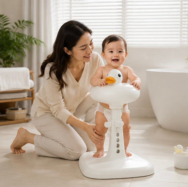 Duck Shaped Baby Bath Support – Non Slip Toddler Shower Helper Rack for Safe Comfortable Bath Time Assistance