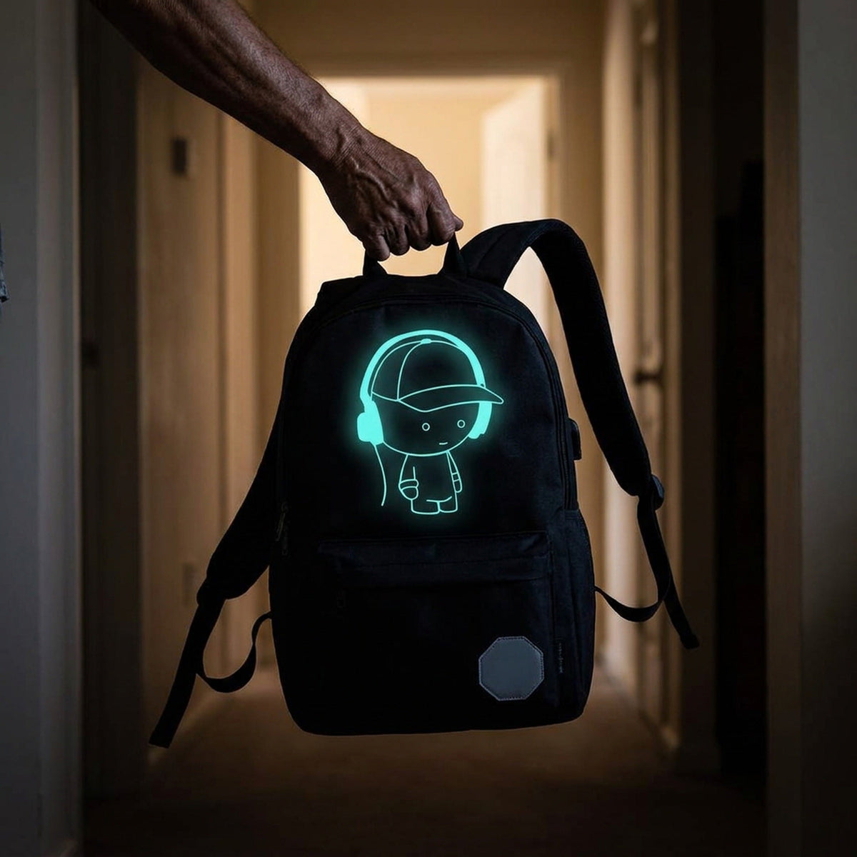 Cartoon-Inspired Luminous School Backpack – Stylish Daypack with USB Charging Port & Secure Lock for Boys and Girls (Under 15.6 inches)