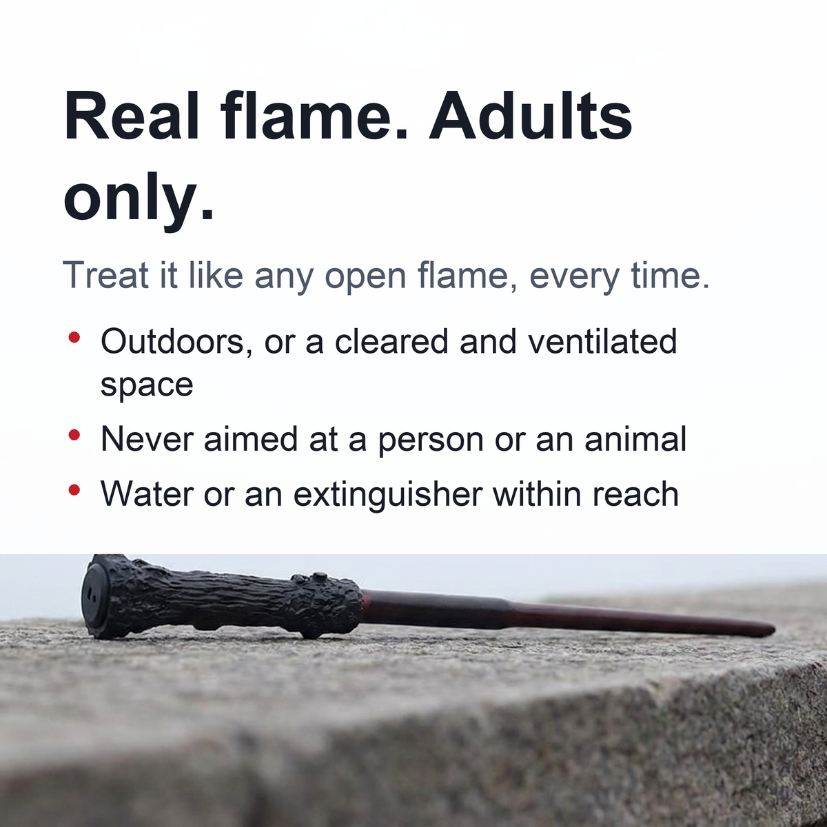 Fire Wand That Shoots Fire - Cosplay Electronic Fire Flasher, Magic Wands Tricks, Flame Lighter Device, Magicians Props