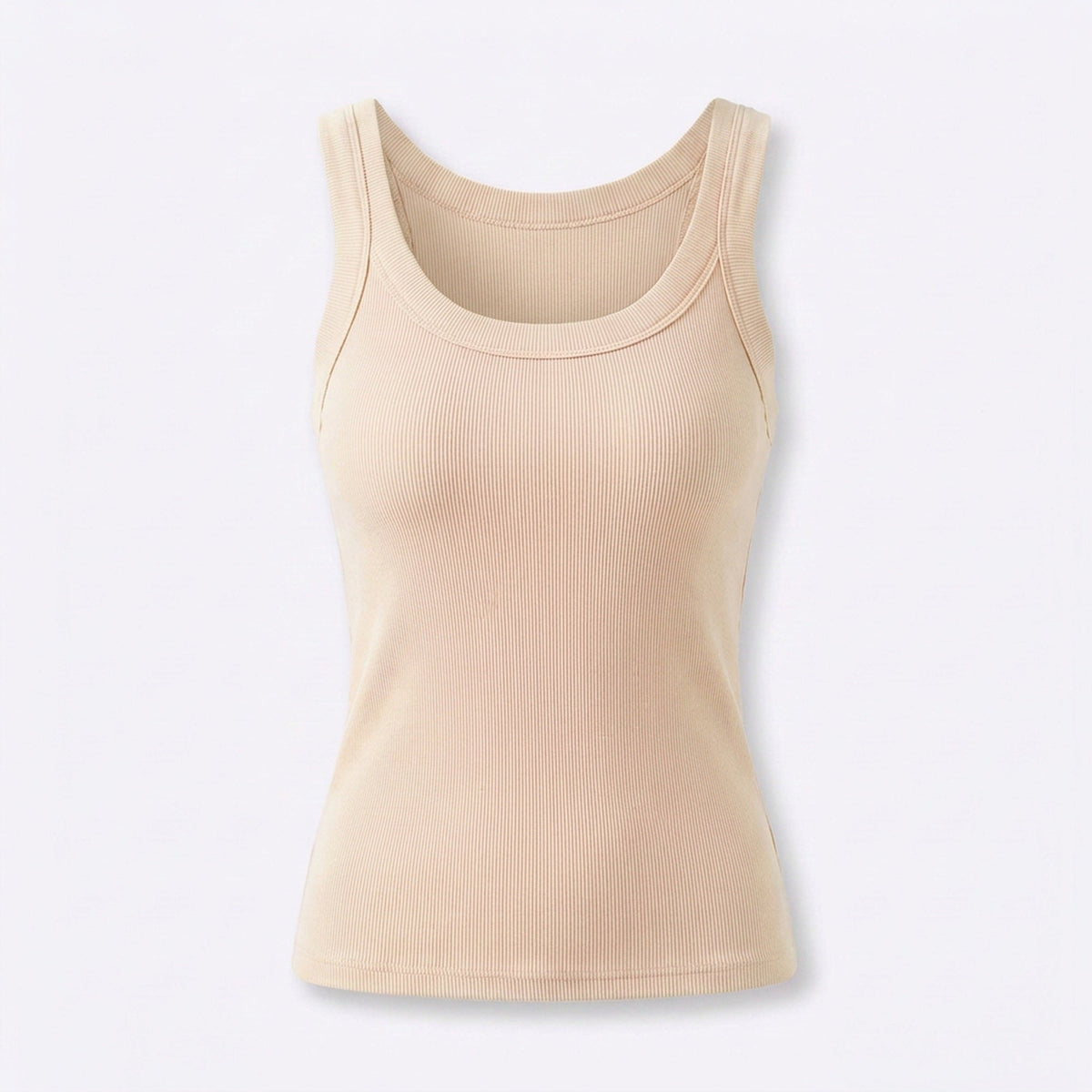 Women’s Basic Ribbed Tank Top – Solid Round Neck Camisole with Stretch Fit for 2026 Summer Wardrobe Essentials