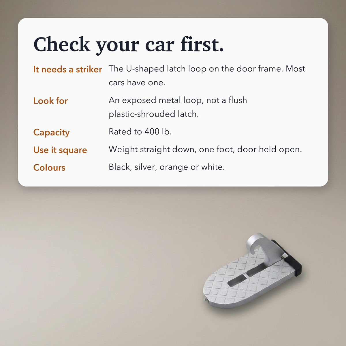 Foldable Car Door Step Pedal -  Multifunction Universal Latch Hook