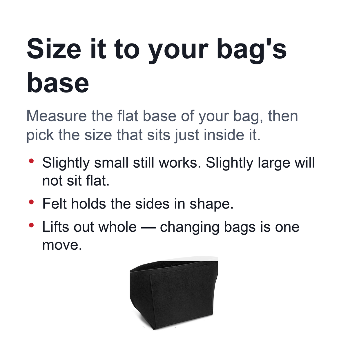 Felt Handbag Insert Organizer – Fits Longchamp Tote, Multi-Pocket Liner Bag for Travel, Makeup & Purse Storage