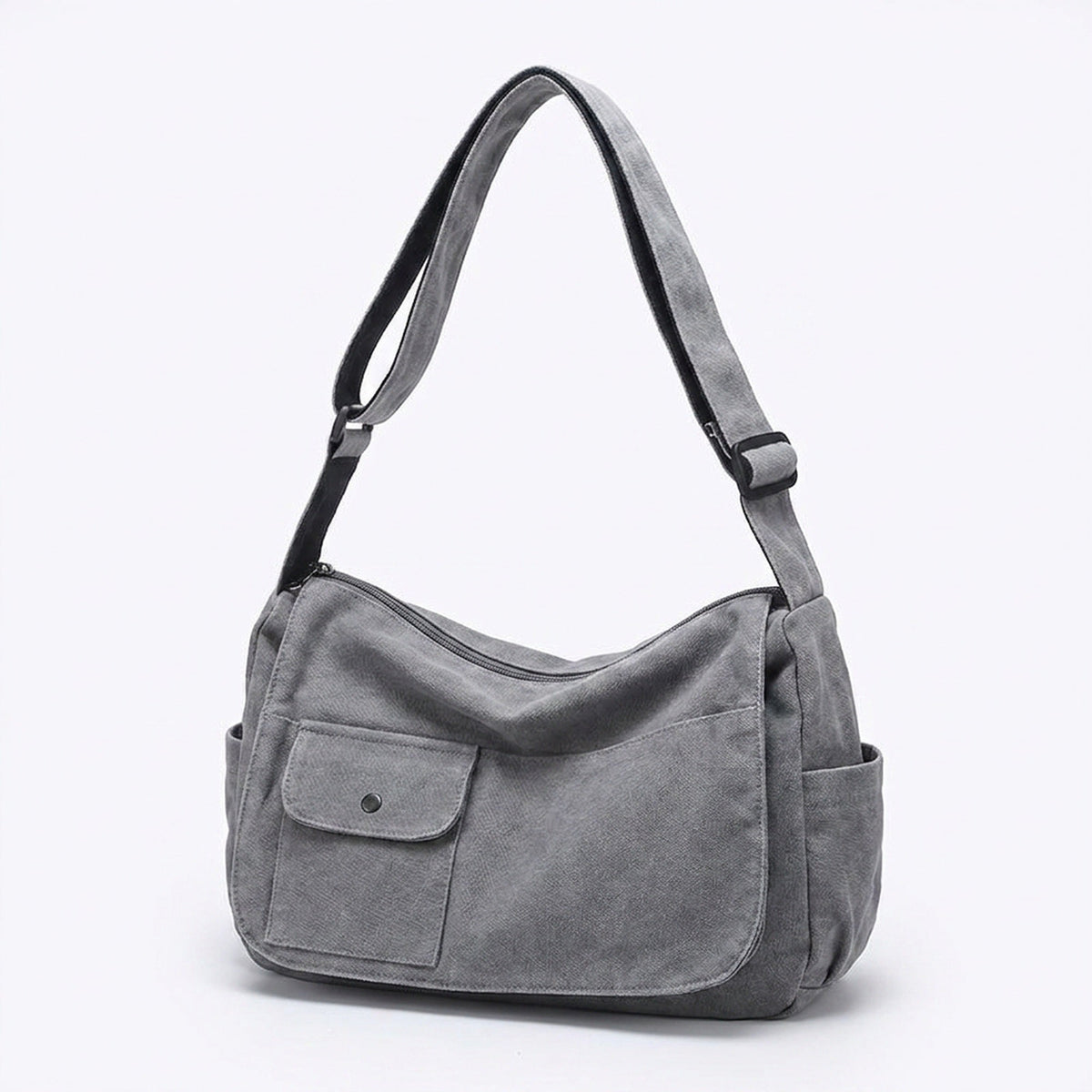 Casual Canvas Messenger Bag – Versatile Large-Capacity Flip Shoulder Book Bag for Students, Adjustable Unisex Crossbody Bag for School & Daily Use
