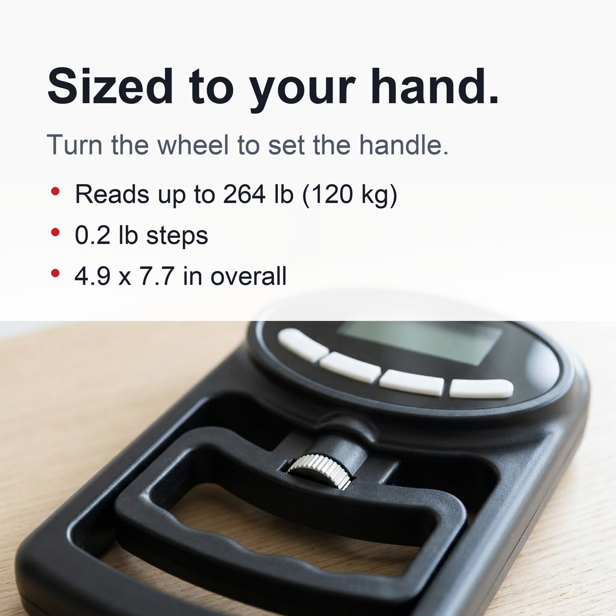 Electronic Hand Grip Strength Trainer – Digital 264lb Hand Exerciser for Strength Training, Rehabilitation & Fitness Performance
