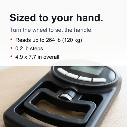 Electronic Hand Grip Strength Trainer – Digital 264lb Hand Exerciser for Strength Training, Rehabilitation & Fitness Performance