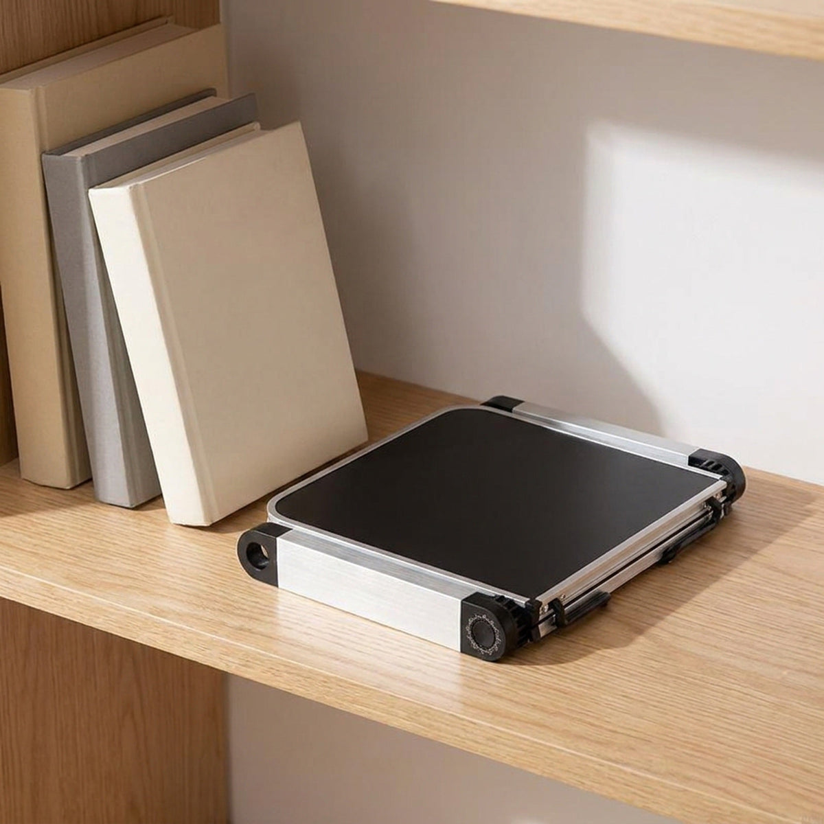 Adjustable Book Stand - Aluminum Folding Reading Holder with Page Arms for Study, Cookbooks and Tablets
