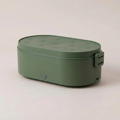 USB Heated Lunch Box – Portable Electric Food Warmer for Car & Office, 2 Stainless Steel Bowls