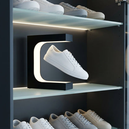 Levitating Shoe Display Stand - Magnetic Levitation Shoe Stand with LED Light