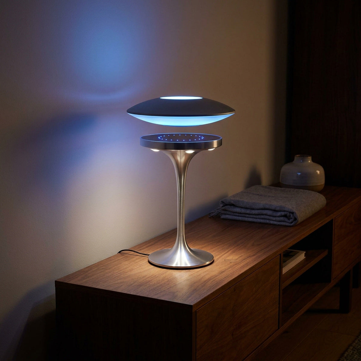 Magnetic Levitation UFO Light - Magnetic LED Lighting Bluetooth's Stereo Charging Floating Levitating Lamp