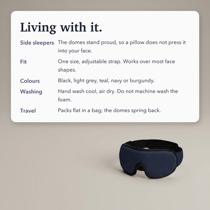 Eyepatch Blocking Light Mask - 3D Padded Sleep Mask