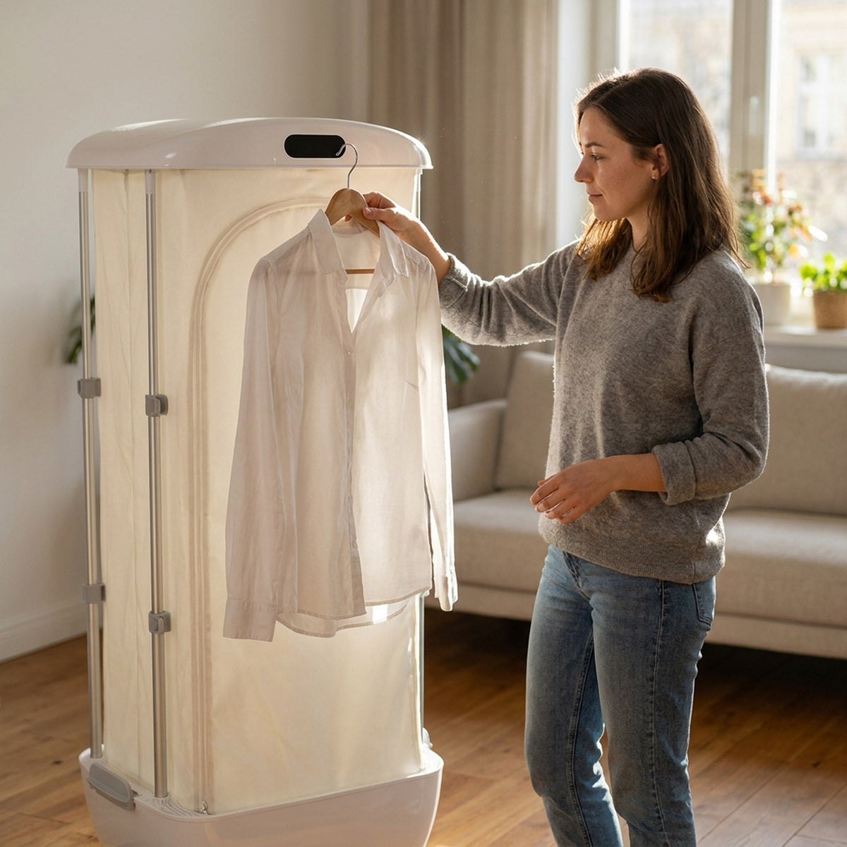 Foldable Electric Clothes Dryer - Ventless Warm-Air Drying Cabinet for Apartments