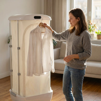 Foldable Electric Clothes Dryer - Ventless Warm-Air Drying Cabinet for Apartments