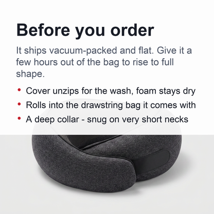 Snail Style Memory Foam Travel Curved Neck Pillow - U-shaped, Portable, Adjustable Support Neck Brace Pillow