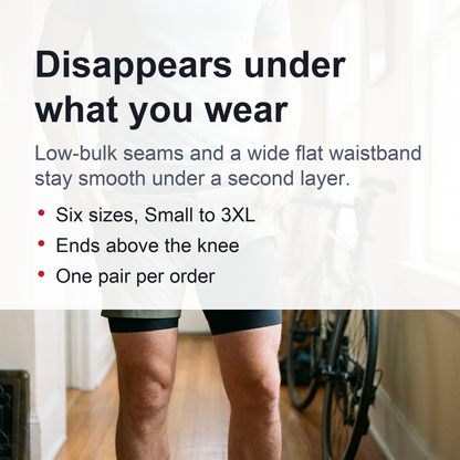 Breathable Men's Padded Cycling Shorts – 5D Underwear with Anti-Slip Leg Grips