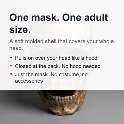 Movable Mouth Skull Mask - Halloween Full Head Skeleton Mask