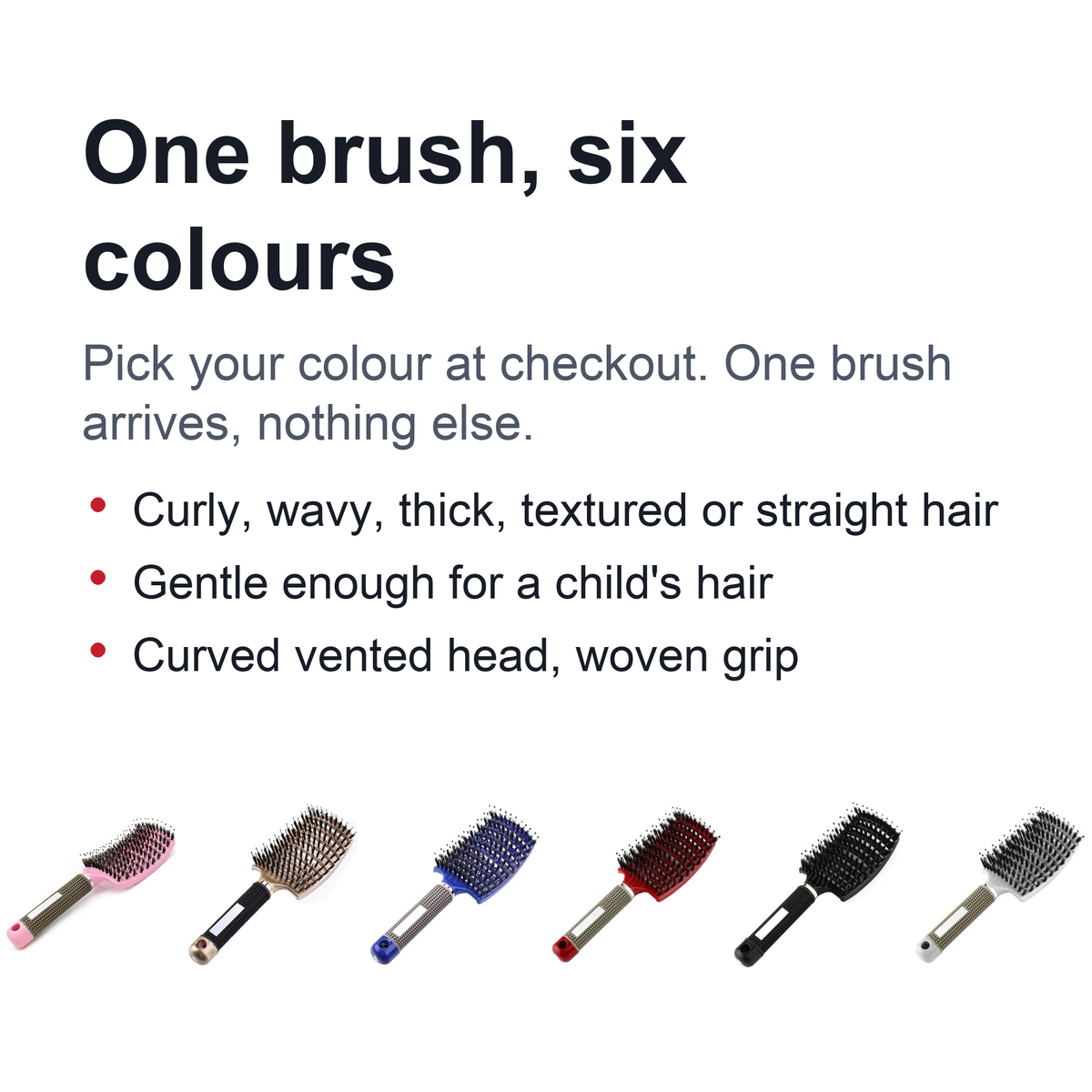 Miracle Hair Detangler Brush – Anti-Tangle Scalp Massaging Hairbrush for Smooth Frizz-Free Hair