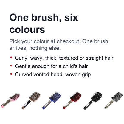 Miracle Hair Detangler Brush – Anti-Tangle Scalp Massaging Hairbrush for Smooth Frizz-Free Hair
