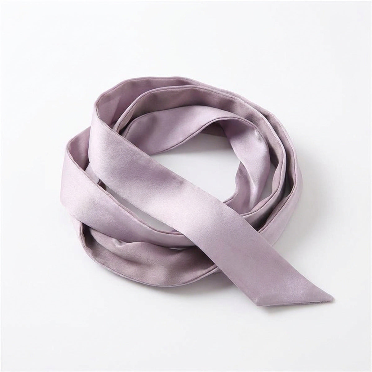 Satin Narrow Scarf - Long Skinny Neck & Hair Ribbon in 10 Colors
