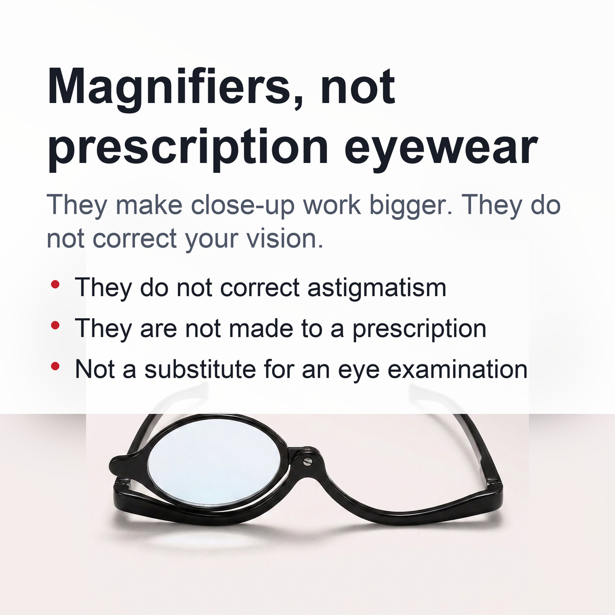 Rotating Makeup Reading Glasses - Magnifying Flip Down Cosmetic Readers for Women