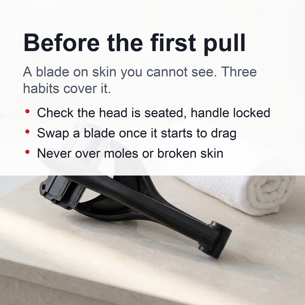 Men's Back Shaver, Two Head Blade, Easy Grip & Retractable Handle