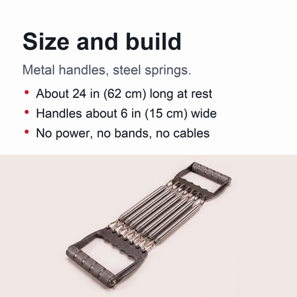 Men’s Spring Chest Expander – Stainless Steel Gym Equipment for Muscle Strength Training, Arm Pulling & Upper Body Workout Power