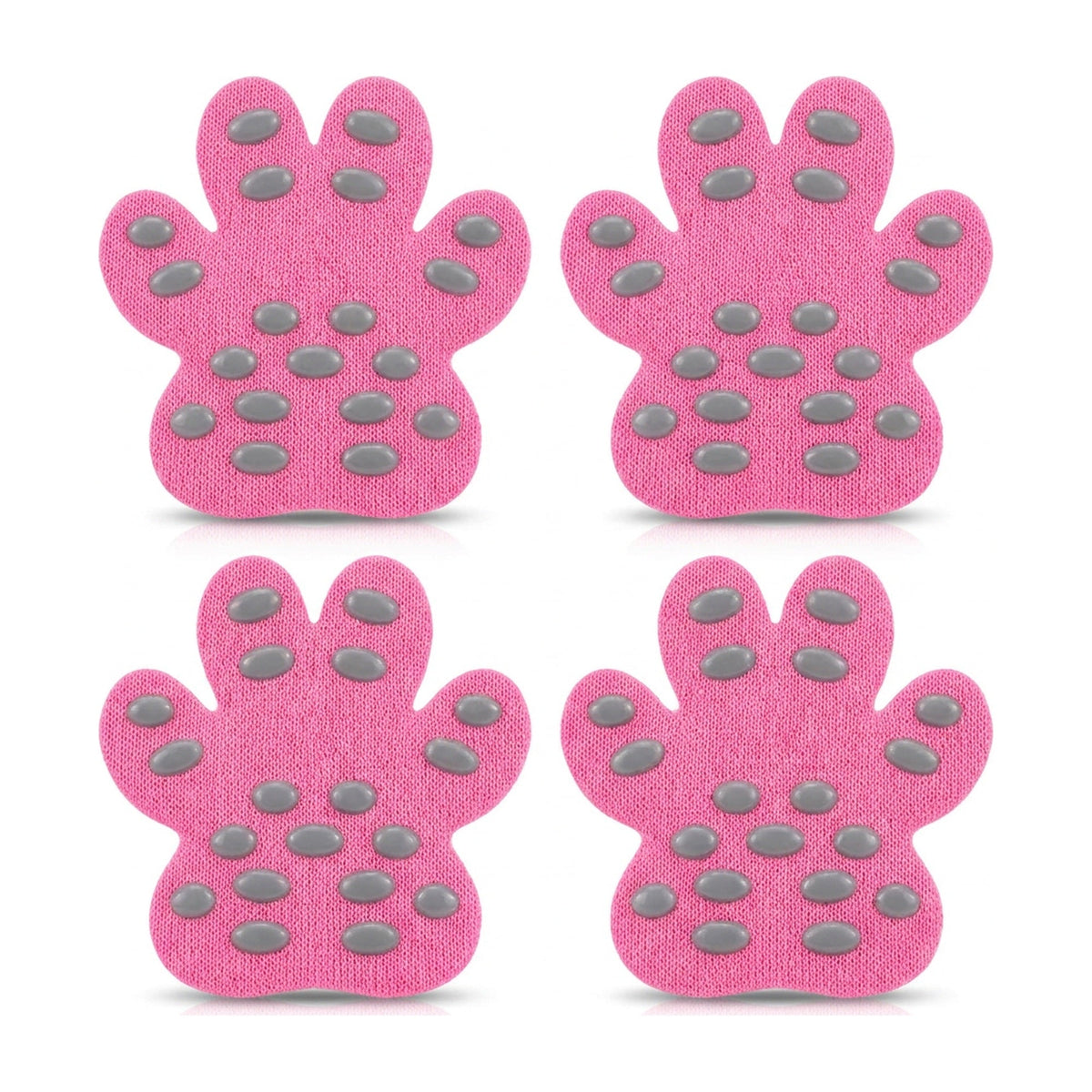 Disposable Dog Paw Pads - Self-Adhesive Rubber-Tread Stickers, Set of 4 in Black, Pink or Blue