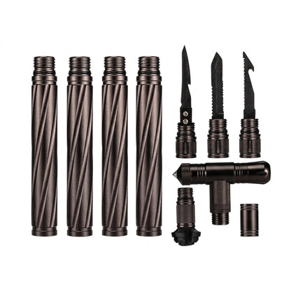 Screw-Together Trekking Staff with Camp Tool Heads – 3 to 6 Aluminum Tubes