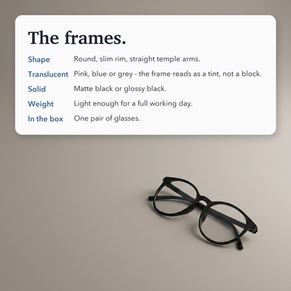 Transparent Anti Blue Light Computer Glasses Round for Women