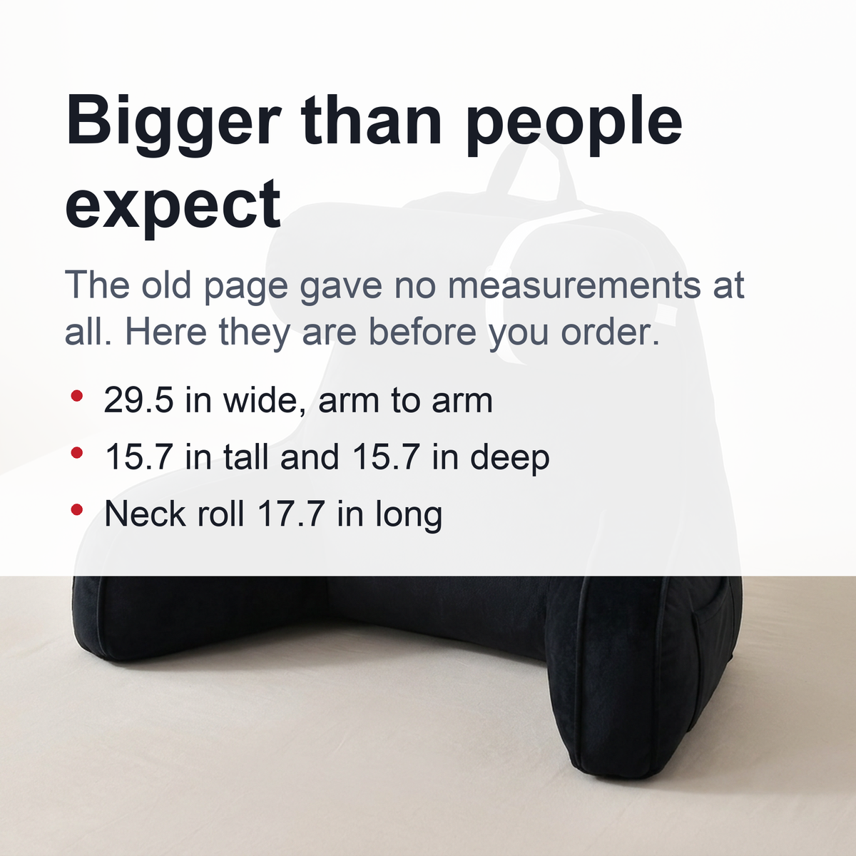 Backrest Pillow With Arms & Adjustable Headrest - Back Cushion With Detachable Neck Pillow Bed Reading Rest Backrest Chair Car Seat Sofa Waist Pad