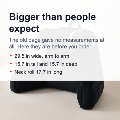 Backrest Pillow With Arms & Adjustable Headrest - Back Cushion With Detachable Neck Pillow Bed Reading Rest Backrest Chair Car Seat Sofa Waist Pad