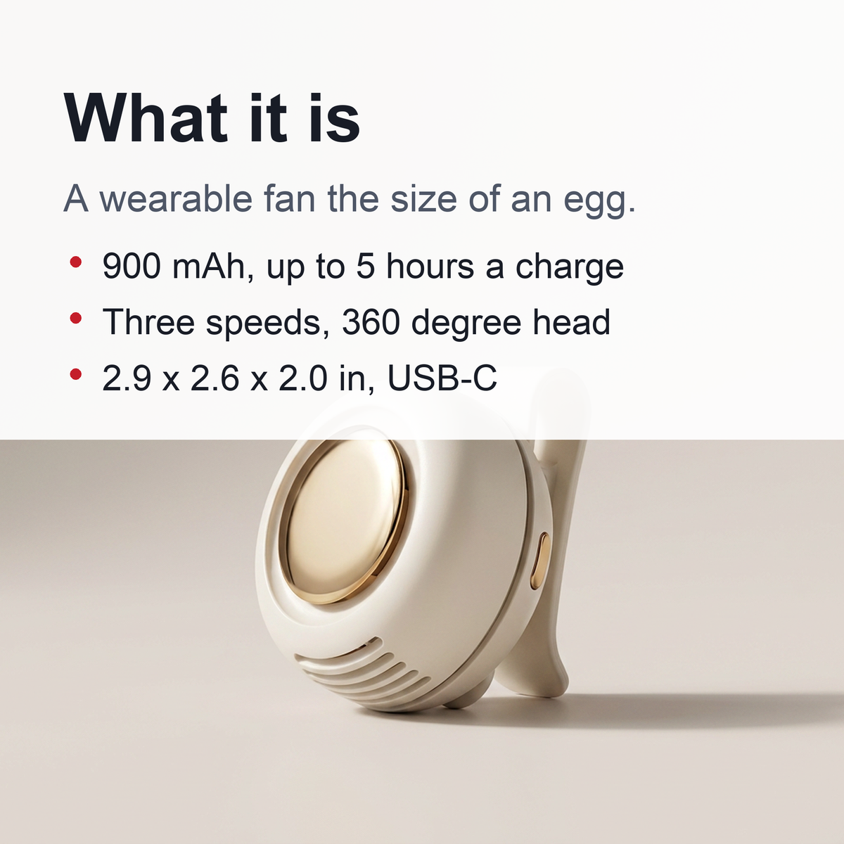 Waist Hanging Small Whirlwind Fan - Portable Fan Clip-On Quiet Mini Leafless 360° Wind Direction