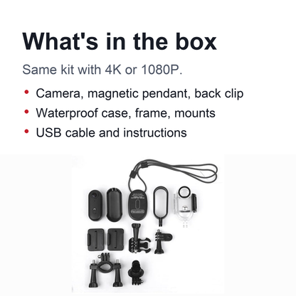 Ultra-Compact 4K WiFi Action Camera – Wireless Mini Bodycam for Motorcycle Helmet Perfect for Capturing Every Outdoor Adventure