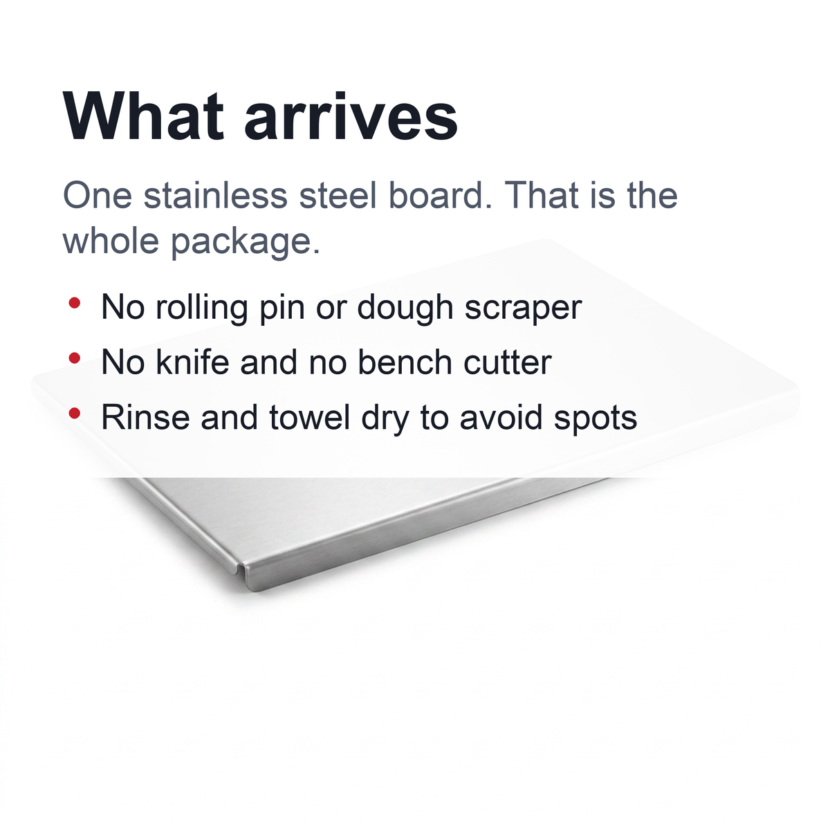 Stainless Steel Cutting Board – Extra-Large Food-Safe Metal Chopping Surface for Baking, Dough Kneading & Professional Kitchens