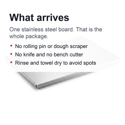 Stainless Steel Cutting Board – Extra-Large Food-Safe Metal Chopping Surface for Baking, Dough Kneading & Professional Kitchens