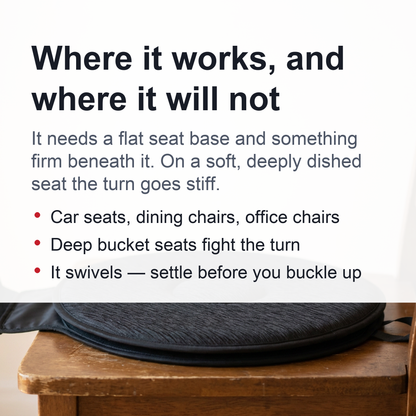 Rotating Seat Cushion - 360° Swivel Car Seat for Adults | Convenient Entry and Exit Car Seat