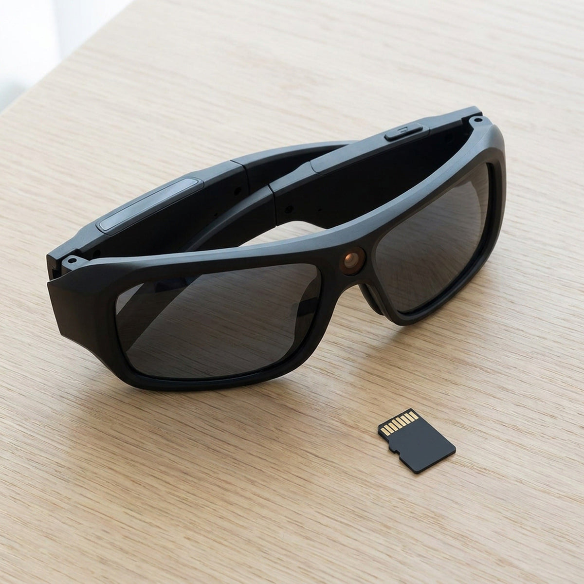 Camera Sunglasses – Hands-Free Video Recording Eyewear for Cycling, Fishing and Walking, Records to a microSD Card